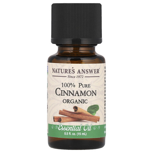 Nature's Answer, 100% Pure Organic Essential Oil, Cinnamon, 0.5 fl oz (15 ml)