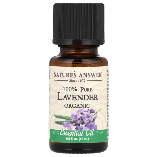 Nature's Answer 100% Pure Organic Essential Oil, Lavender, 0.5 fl oz (15 ml)
