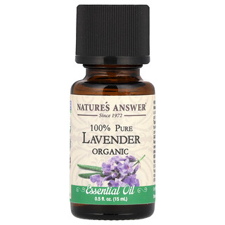 Nature's Answer, Ulei esențial organic 100% pur, lavandă, 0,5 fl oz (15 ml)