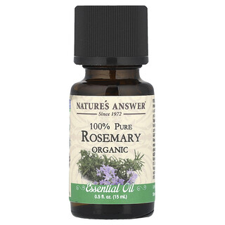 Nature's Answer, Aceite esencial orgánico, Romero 100 % puro, 15 ml (0,5 oz. líq.)