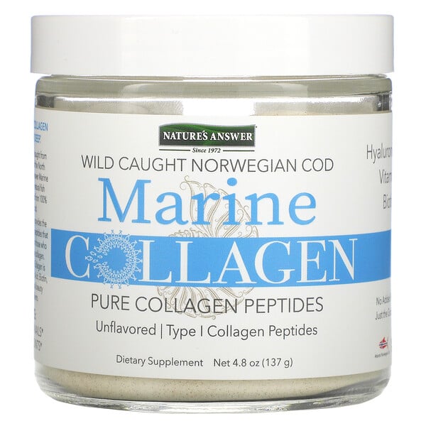 Nature's Answer, Marine Collagen, Wild Caught Norwegian Cod, Unflavored, 4.8 oz (137 g)