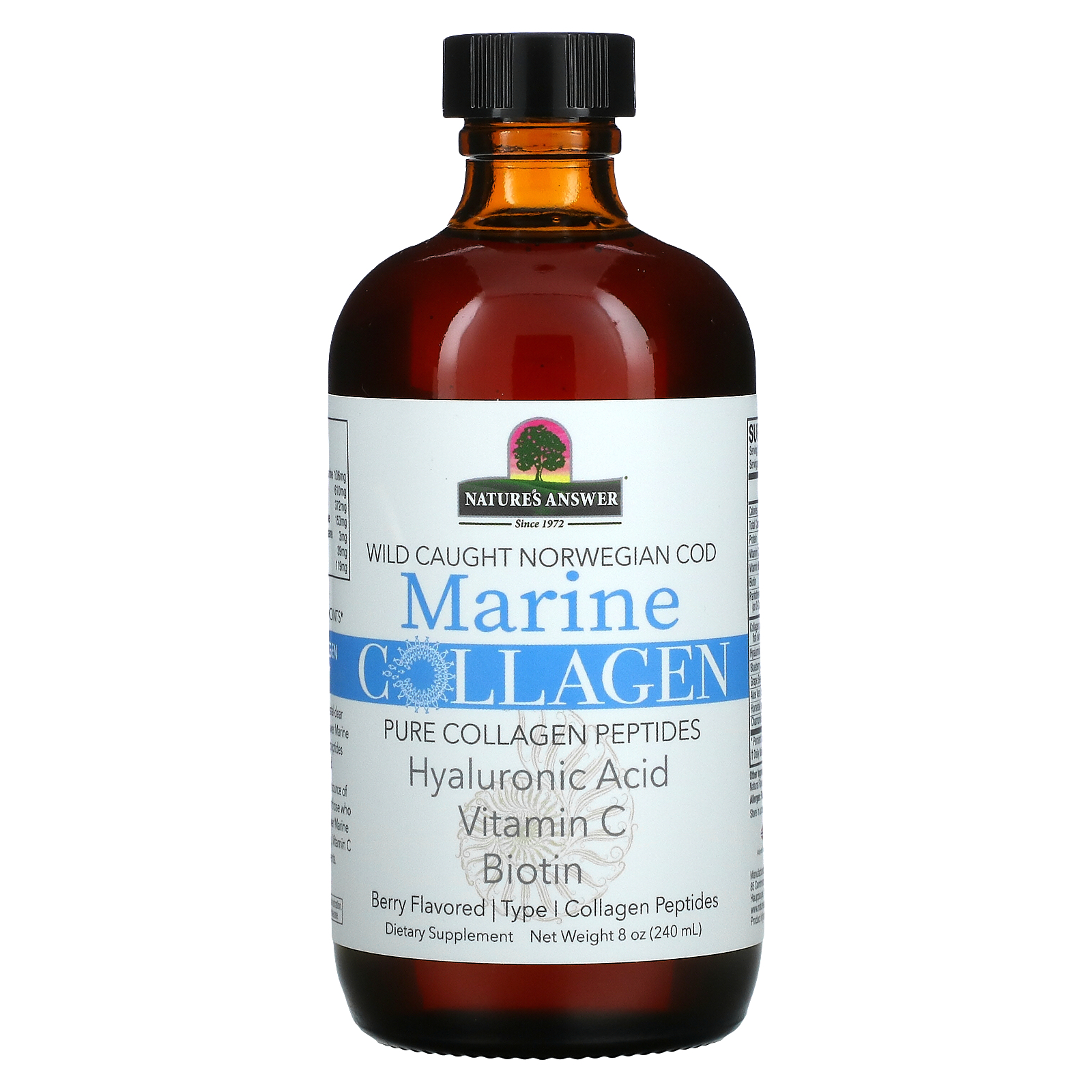 Nature's Answer, Marine Collagen, Wild Caught Norwegian Cod, Berry, 8