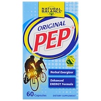 Original PEP, Herbal Energizer, 60 Capsules - изображение