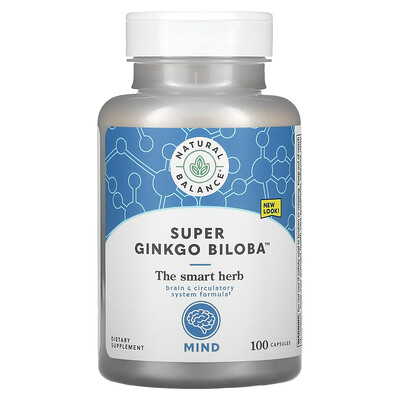 

Natural Balance, Super Ginkgo Biloba, 100 Capsules