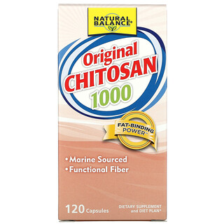 Natural Balance, Chitosane original, 250 mg, 120 capsules