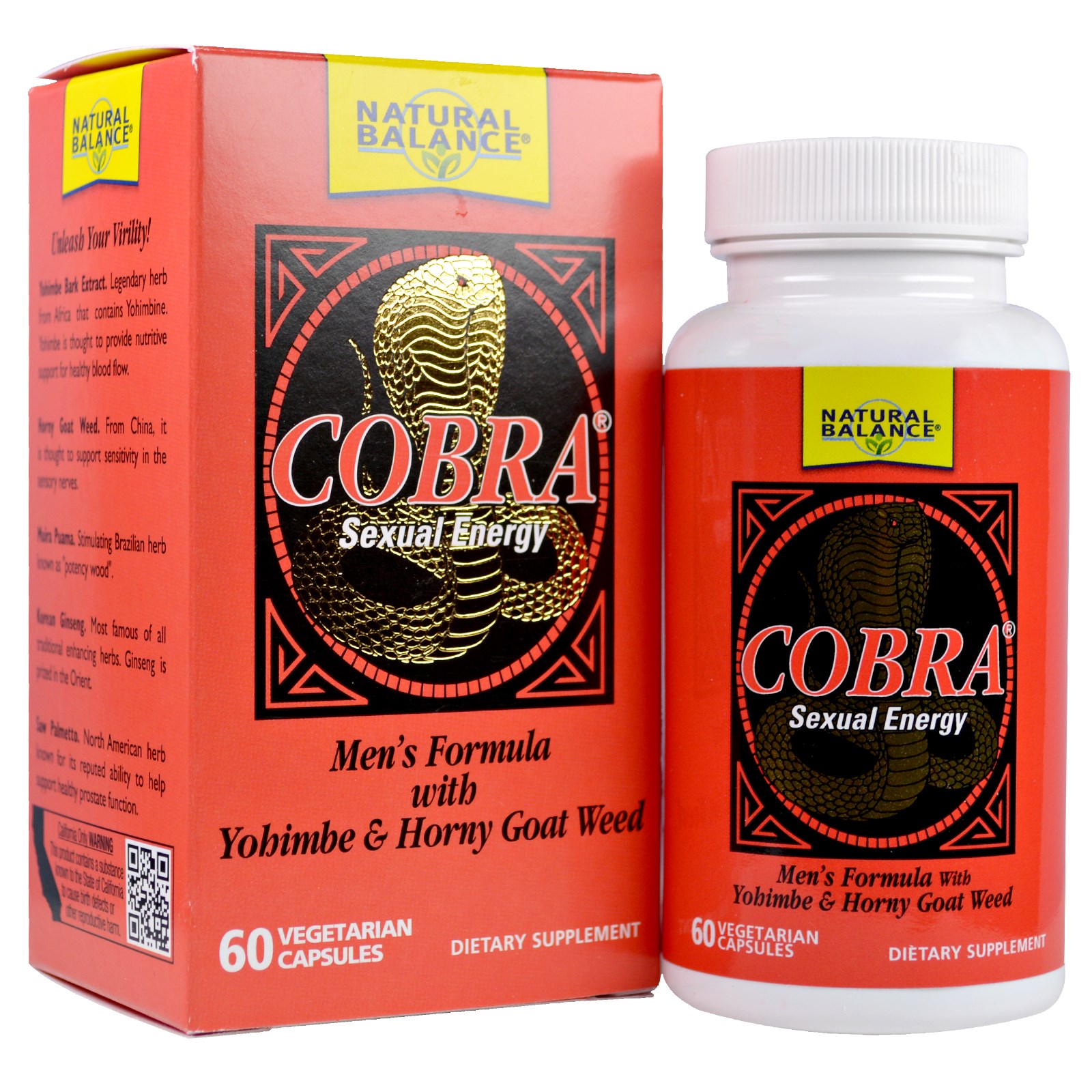 Natural Balance Cobra Sexual Energy With Yohimbe And Horny Goat Weed 60 