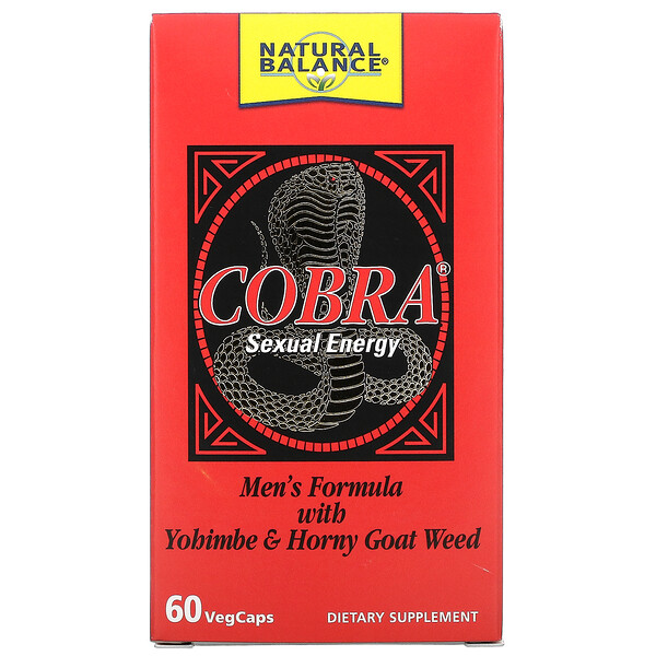 Natural Balance, Cobra（コブラ）ヨヒンベ＆イカリソウ配合セクシャルエナジー、ベジカプセル60粒