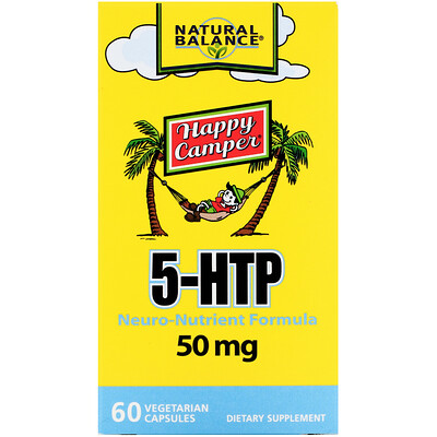 Natural Balance Happy Camper, 5-HTP, 50 mg, 60 Vegetarian Capsules