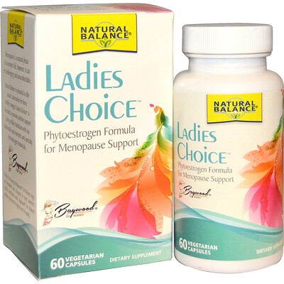 

Ladies Choice, формула с фитоэстрогеном для поддержки в период менопаузы, 60 вегетарианских капсул