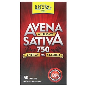 Отзывы о Натуре Баланс, Avena Sativa, Wild Oats, 750 mg, 50 Tablets