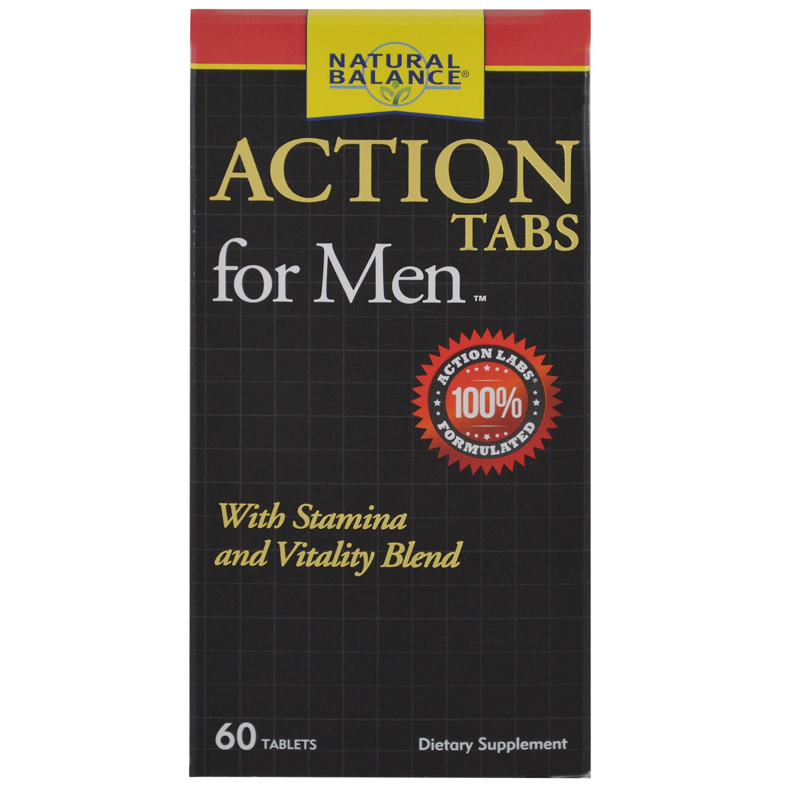 Natural Balance, Action Tabs для мужчин, 60 таблеток