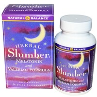 Herbal Slumber, мелатонин и валериана, 60 вегетарианских капсул - изображение