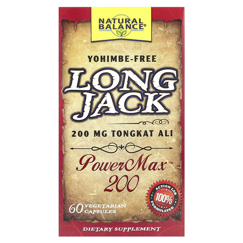 ナチュラルバランス Natural Balance, ロングジャック、PowerMax™（パワーマックス）、ベジカプセル60粒（1粒あたり100mg）