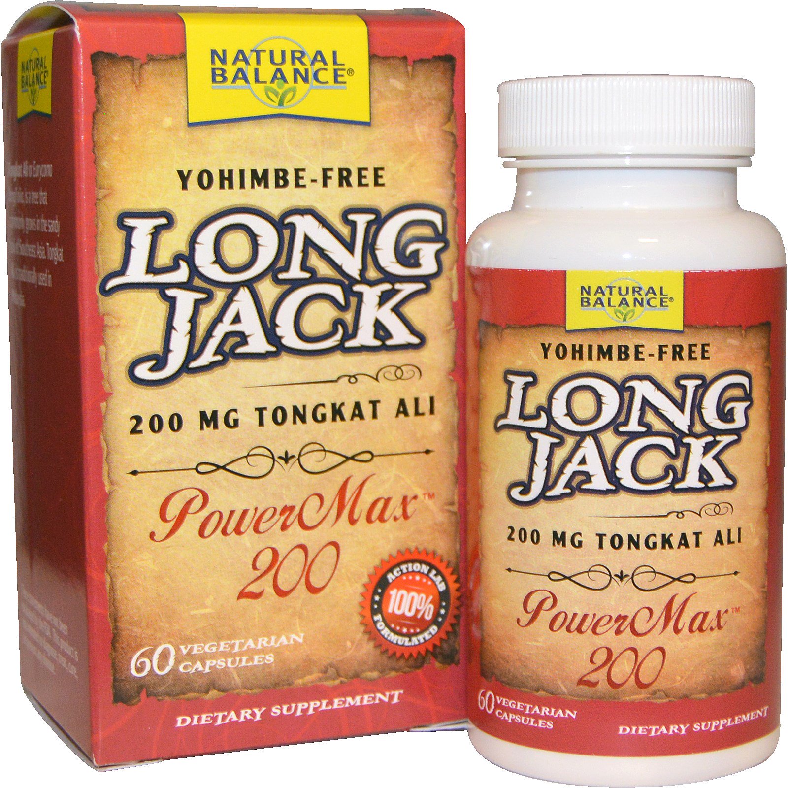 Natural Balance, Long Jack, PowerMax 200, 60 вегетерианских капсул