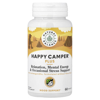 ناتورال بالانس‏, Happy Camper® Plus ، 60 كبسولة نباتية