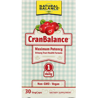 Natural Balance, CranBalance, Urinary Tract Health Formula, 30 VegCaps