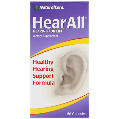 

HearAll, добавка для здоровья слуха, 60 капсул