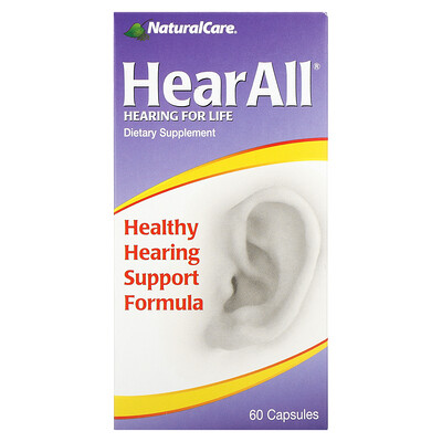 

NaturalCare HearAll Healthy Hearing Support Formula 60 Capsules