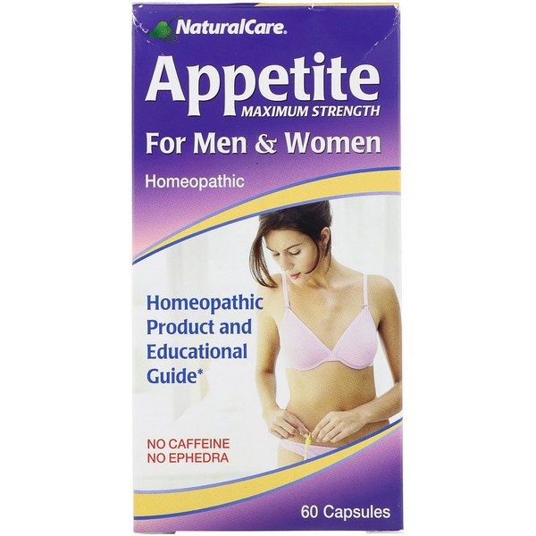 NaturalCare‏, Appetite, Maximum Strength, For Men & Women, No Caffeine, 60 Capsules
