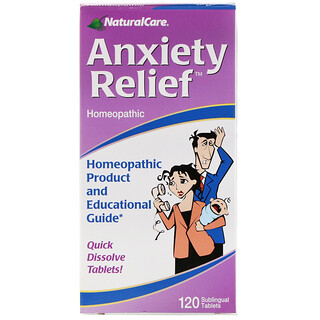 NaturalCare, Anxiety Relief, Alivio de la ansiedad, 120 comprimidos sublinguales