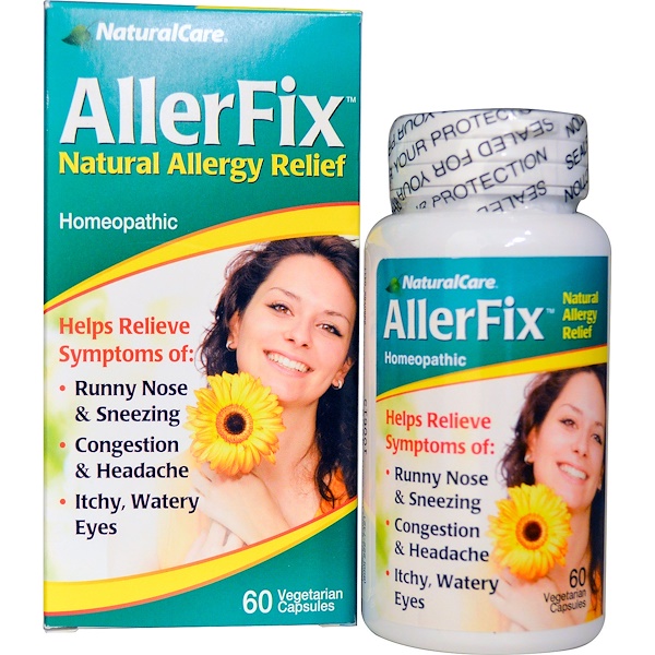 NaturalCare, AllerFix, Natural Allergy Relief, 60 Veggie Caps iHerb