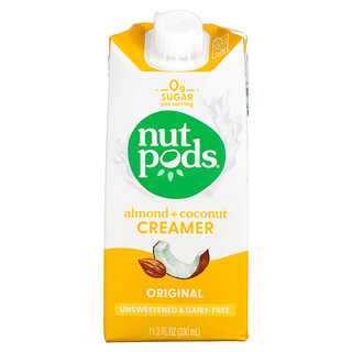 Nutpods, Almond + Coconut Creamer, Unsweetened, Original, 11.2 fl oz (330 ml)