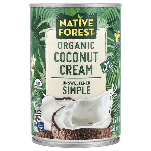 Native Forest Organic Coconut Cream, Simple, Unsweetened, 13.5 fl oz (398 ml)