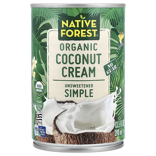 Native Forest, Crema de coco orgánico simple, Sin endulzar, 398 ml (13,5 oz. líq.)