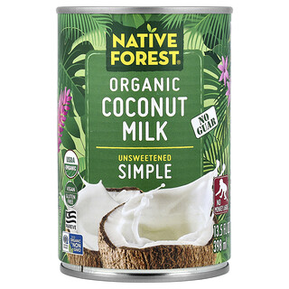 Native Forest, Leche de coco orgánica, Simple, Sin endulzar, 398 ml (13,5 oz. líq.)