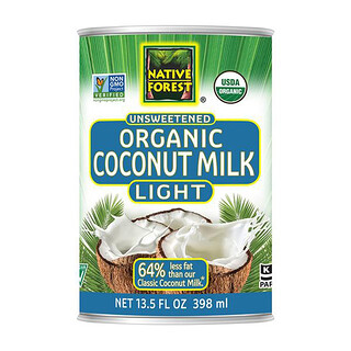 Native Forest, Leche de coco orgánica, Light, Sin endulzar, 398 ml (13,5 oz. líq.)