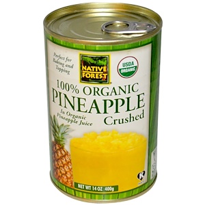 Отзывы о Нативе форест, Organic Pineapple, Crushed, 14 oz (400 g)