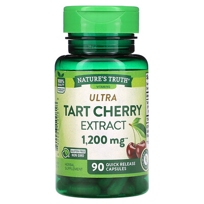 

Nature's Truth, Ultra Tart Cherry Extract, 1,200 mg, 90 Quick Release Capsules