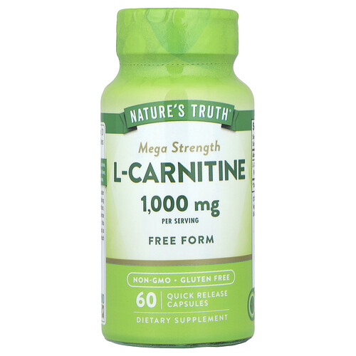 Nature's Truth, L-Carnitine, Mega Strength, 60 Quick Release Capsules (500 mg per Capsule)