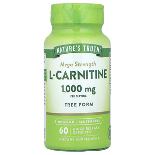 Nature's Truth, L-Carnitine, Mega Strength, 60 Quick Release Capsules (500 mg per Capsule)