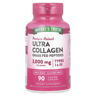 Nature's Truth, Ultra Collagen, коллаген типа I и III, 90 капсул, покрытых оболочкой (1000 мг в 1 капсуле)