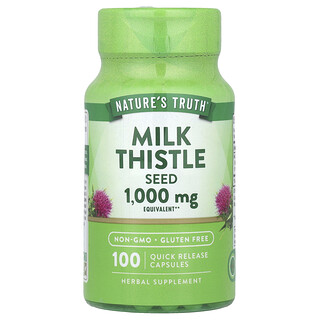 Nature's Truth, Mariadistelzaad, 1000 mg, 100 snelwerkende capsules