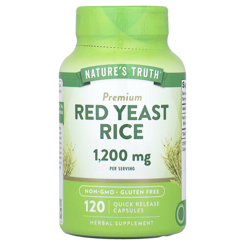 Nature's Truth Premium Red Yeast Rice, 120 Quick Release Capsules (600 mg per Capsule)
