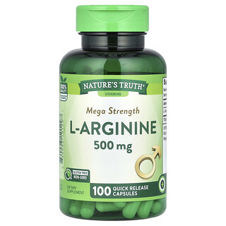Nature's Truth, L-精氨酸，1000 毫克，100 粒速释胶囊（每粒胶囊 500 毫克）
