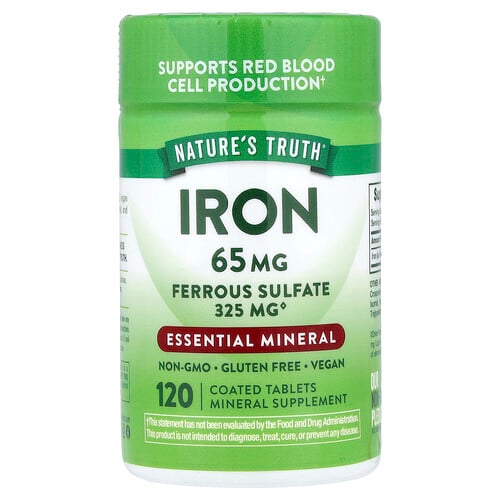Nature's Truth, Iron, 65 mg, 120 Coated Tablets