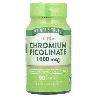 Nature's Truth, Picolinato de ultra cromo, 1000 mcg, 90 comprimidos