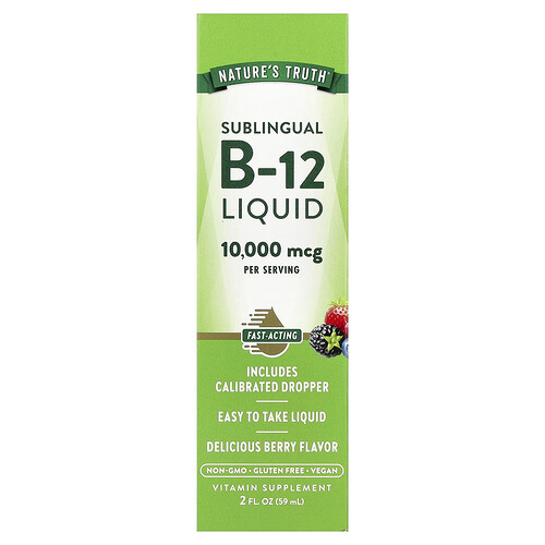 Nature's Truth Sublingual B-12 Liquid, Delicious Berry, 2 fl oz (59 ml)