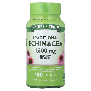 Nature's Truth, Equinácea, 100 cápsulas vegetales (650 mg por cápsula)