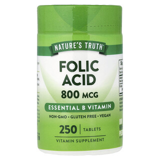Nature's Truth, Folic Acid, 800 mcg, 250 Tablets