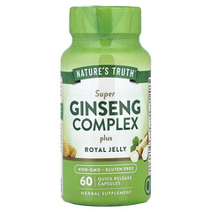 Super Ginseng Complex, комплекс із маточним молочком, 60 капсул зі швидким вивільненням