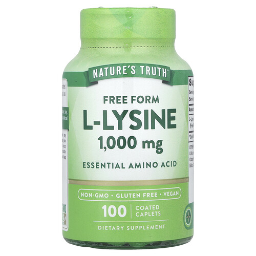 Nature's Truth L-Lysine 1 000 mg 100 Coated Caplets