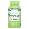 Complete B-Complex Plus Vitamin C, High Potency, 100 Coated Caplets