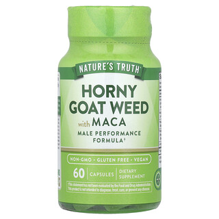 Nature's Truth, Horny Goat Weed com Maca, 60 Cápsulas Vegetarianas