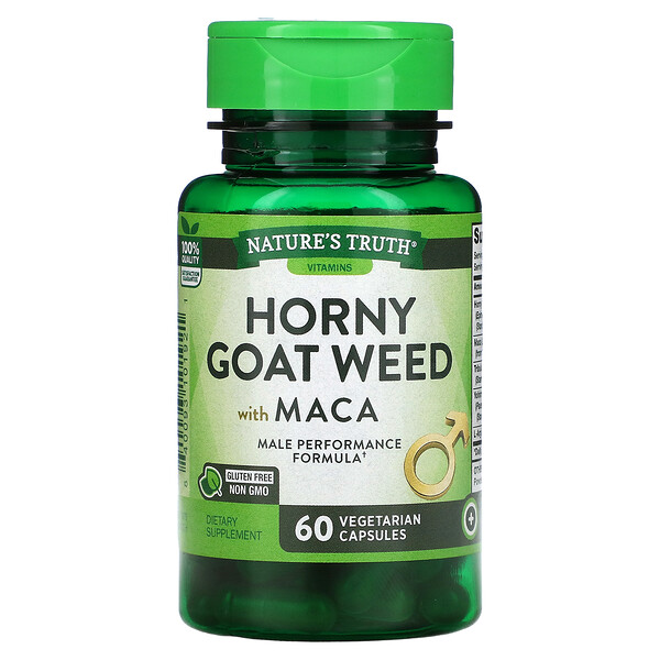 Horny Goat Weed with Maca, 60 Vegetarian Capsules