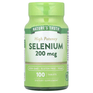Nature's Truth, Selen, hög styrka, 200 mcg, 100 tabletter