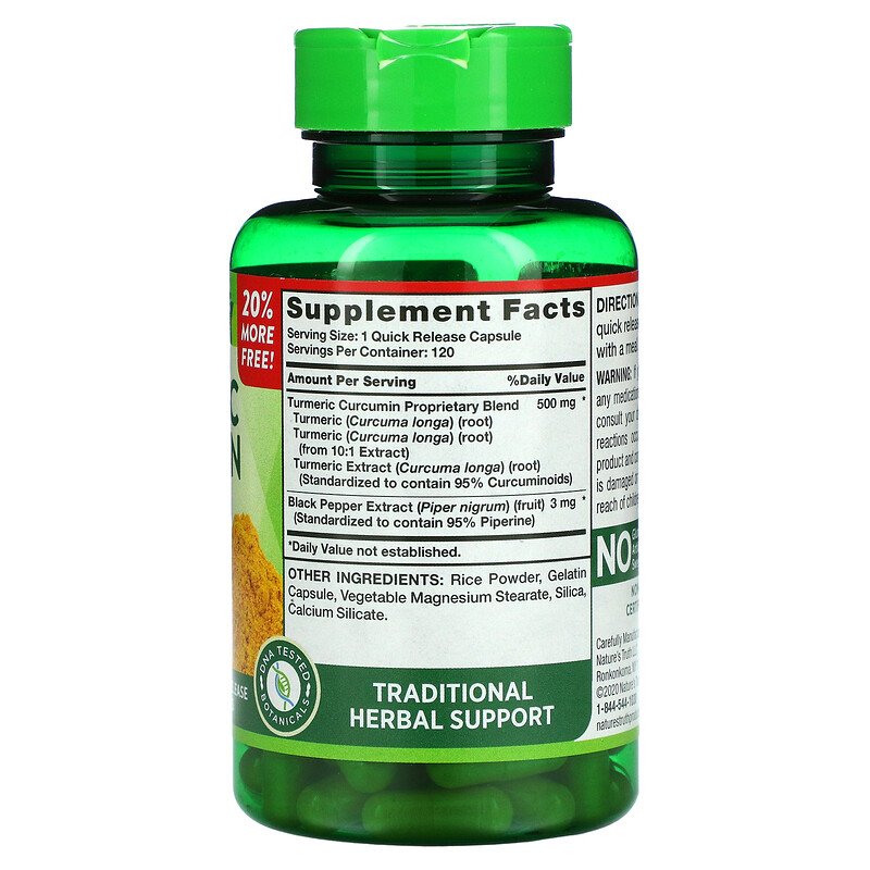 Nature's Truth, Turmeric Curcumin Complex Plus Black Pepper Extract